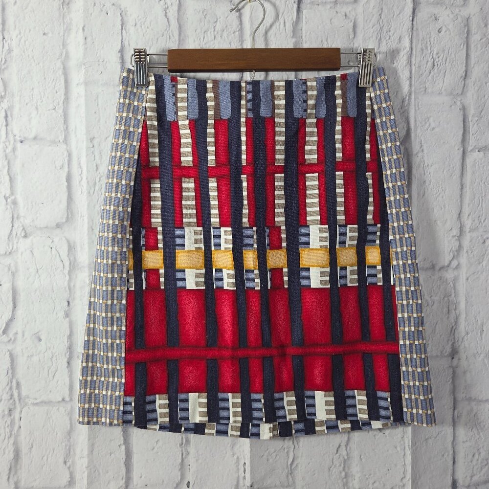 Nic + Zoe 4P Santiago Hills Block Print Knee Length Pencil Skirt